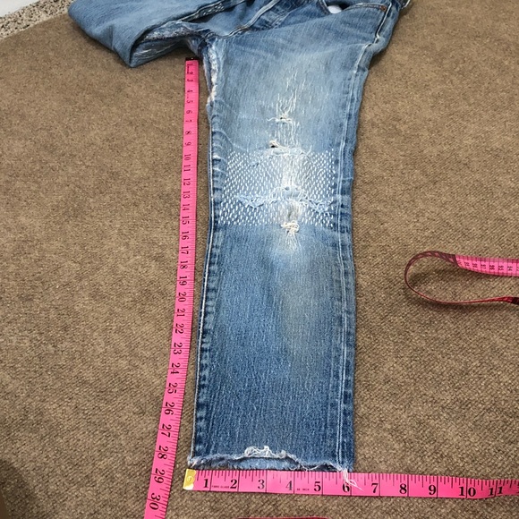 Levi’s White Oak Skinny Jeans Size 30 High Waist Distressed - Picture 10 of 14